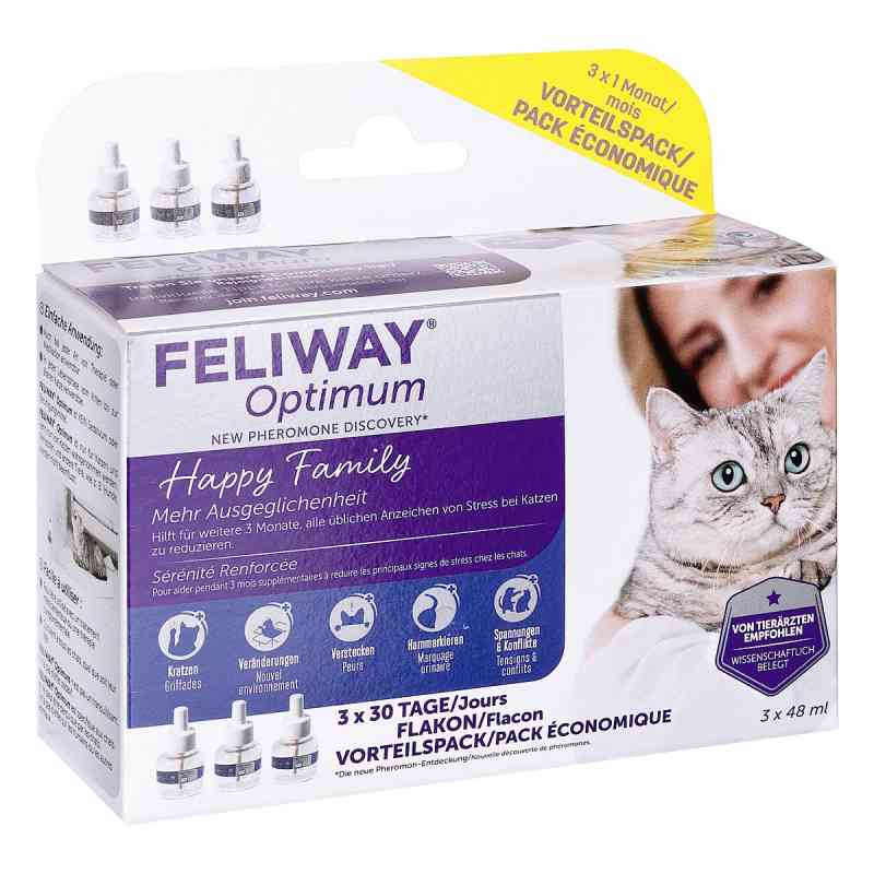 Feliway Optimum Nachfüllpackung lsg.f.vern.katzen Vorteilsp. 3X48 ml od O'ZOO GmbH PZN 18036004