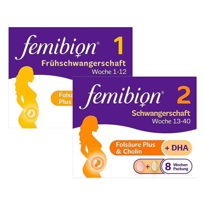 Femibion 1 Wczesna ciąża + Femibion 2 Ciąża 1 sasz. od P&G Health Germany GmbH PZN 08100287