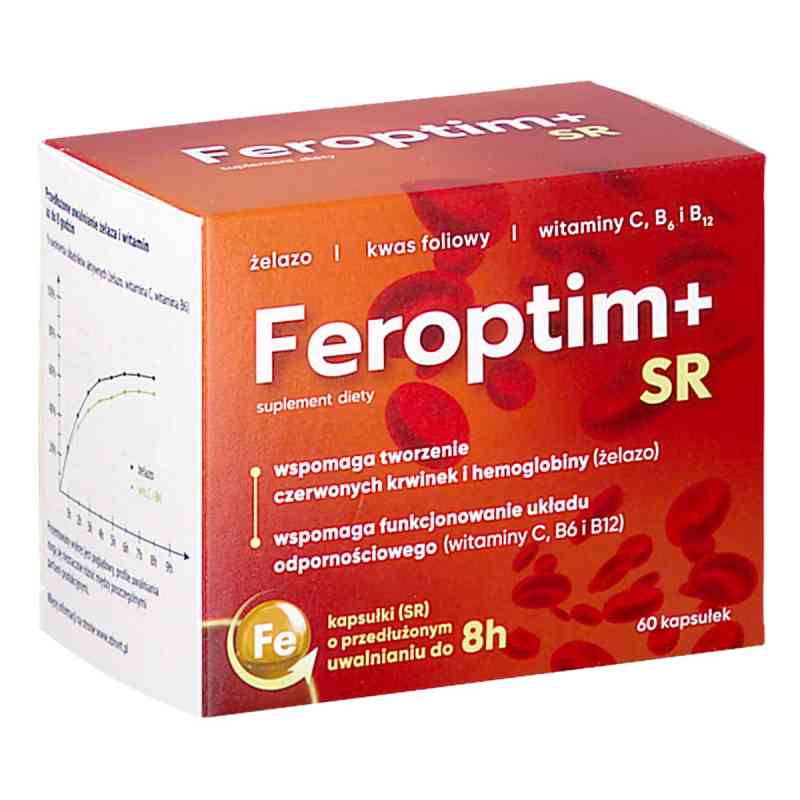 Feroptim+ SR kapsułki o przedłużonym uwalnianiu 60  od N.P.ZDROVIT SP. Z O.O. PZN 08305574
