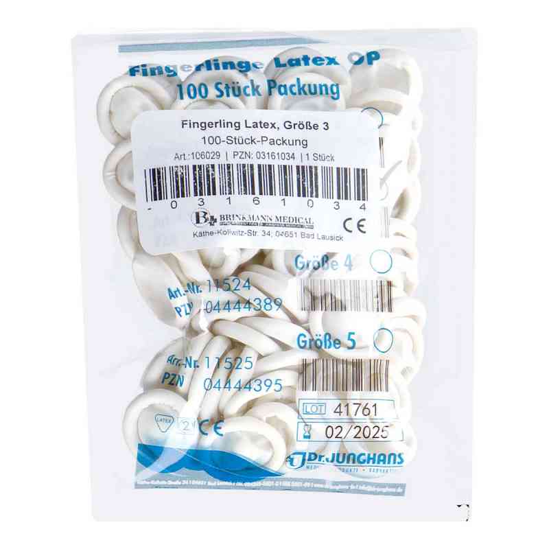 Fingerling Op Latex Gr. 3 gerollt 100 szt. od Brinkmann Medical ein Unternehmen der Dr. Junghans PZN 03161034