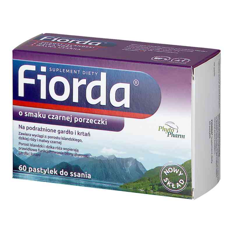 Fiorda czarna porzeczka pastylki do ssania 60 tabl. od PHYTOPHARM KLĘKA S.A. PZN 08300839