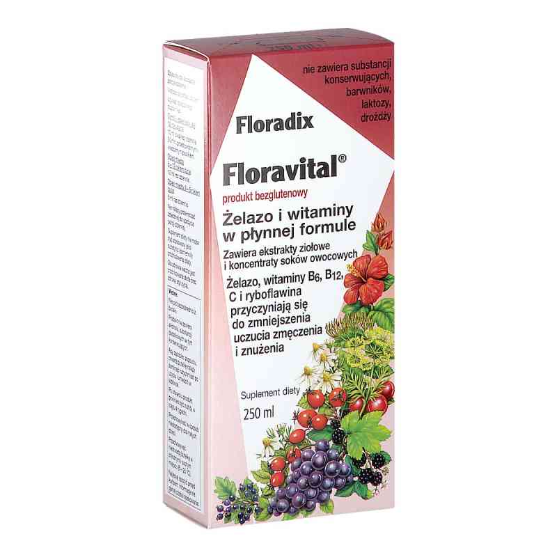 Floradix Floravital produkt bezglutenowy 250 ml od SALUS HAUS DR.MED. OTTO GREITHER NACHF. GMBH & CO. PZN 08303041