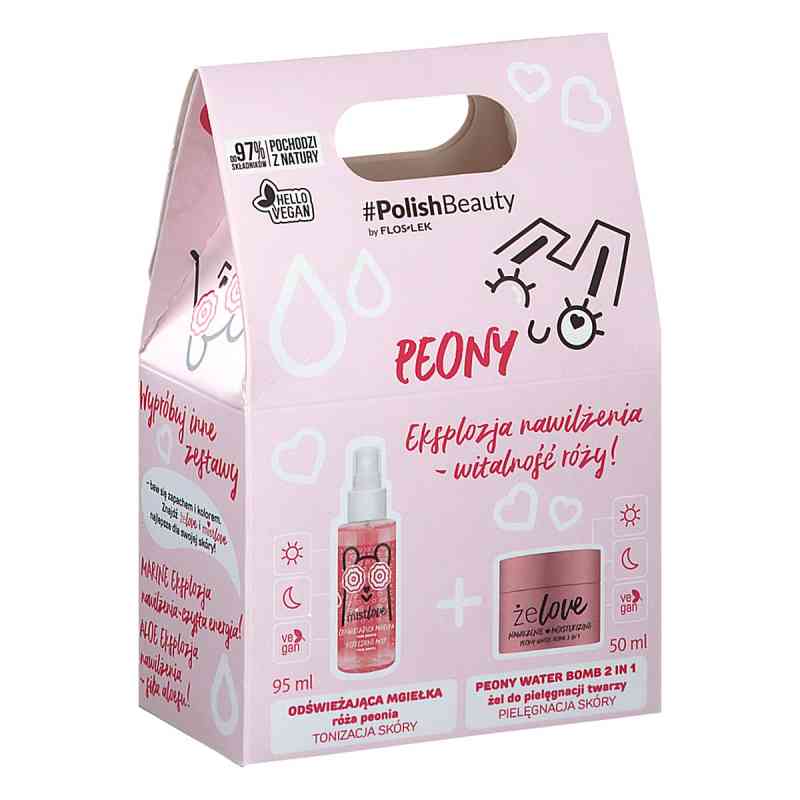 FLOS-LEK PEONY Żelove Nawilżenie Water Bomb 2in1 Żel + Mistlove  50 ml od LABORATORIUM KOSMETYCZNE 