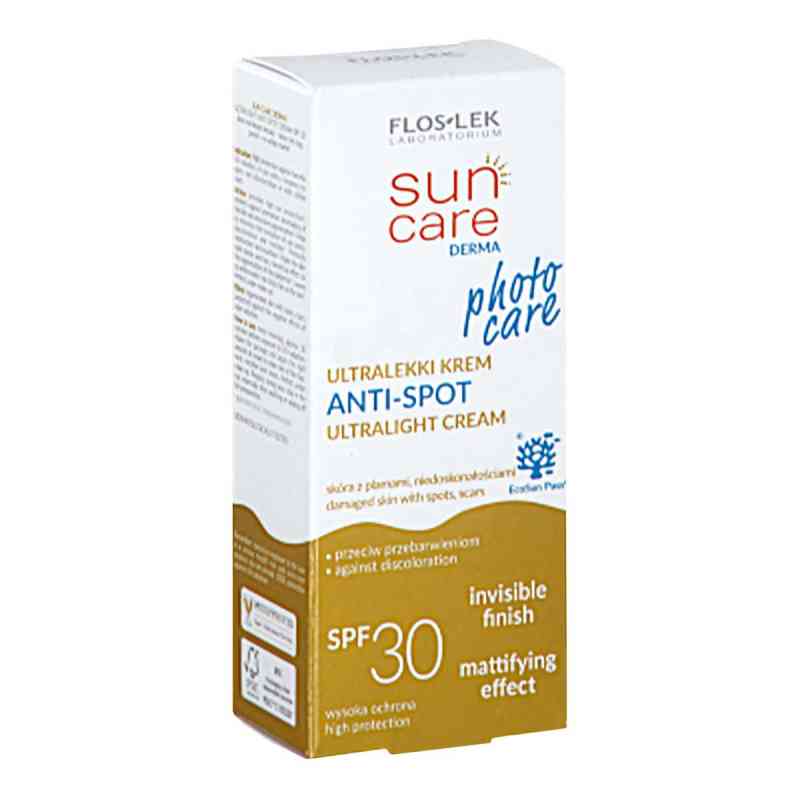 Flos-Lek Sun Care Derma Anti-Spot Krem ultralekki SPF 30 30 ml od LABORATORIUM KOSMETYCZNE 