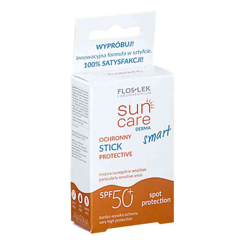 Flos-Lek Sun Care Derma Smart Stick ochronny SPF 50+ 16 g od LABORATORIUM KOSMETYCZNE 