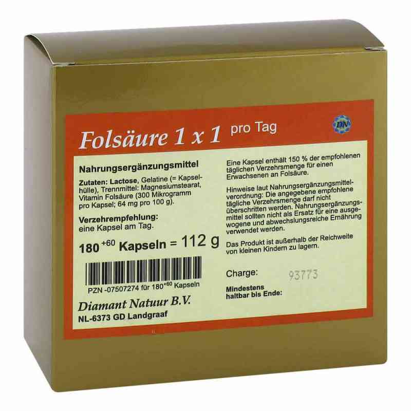 Folsäure 1x1 Pro Tag Kapseln 180 szt. od FBK-Pharma GmbH PZN 07507274