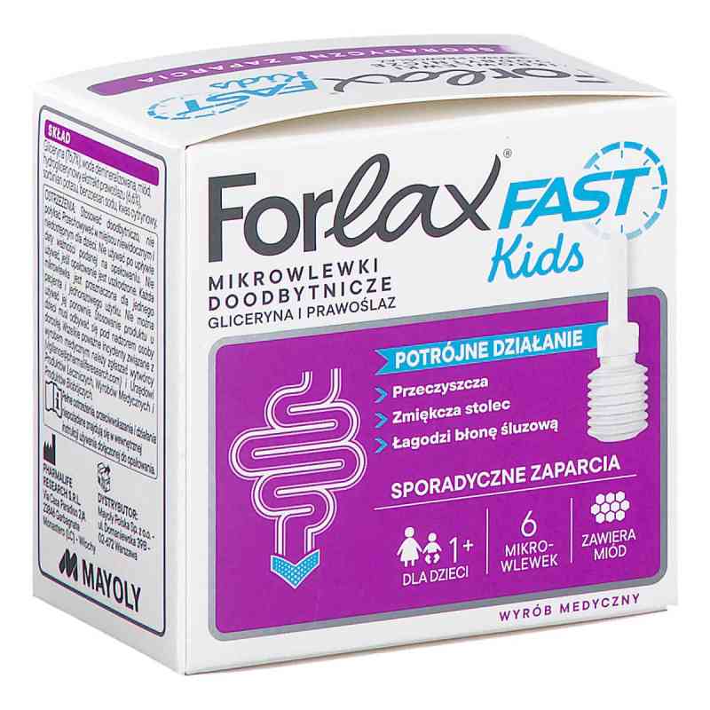 Forlax Fast Kids mikrowlewki doodbytnicze 6  od PHARMALIFE RESEARCH SRL PZN 08306519