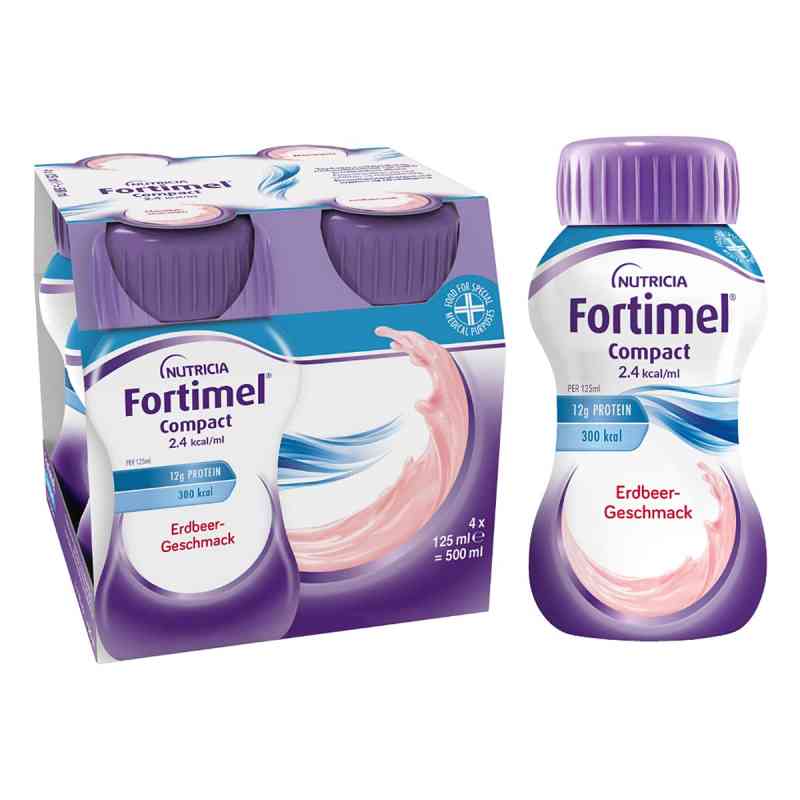 Fortimel Compact 2.4 smak truskawkowy 4X125 ml od Danone Deutschland GmbH PZN 10743541