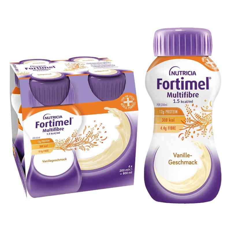 Fortimel Multifibre 1.5 Kcal Vanillegeschmack 4X200 ml od Danone Deutschland GmbH PZN 19095865