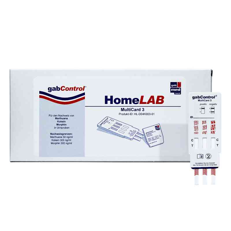 Gabcontrol Homelab Multicard 3 Drogentest 1 szt. od Abbott Rapid Diagnostics Germany PZN 09744305