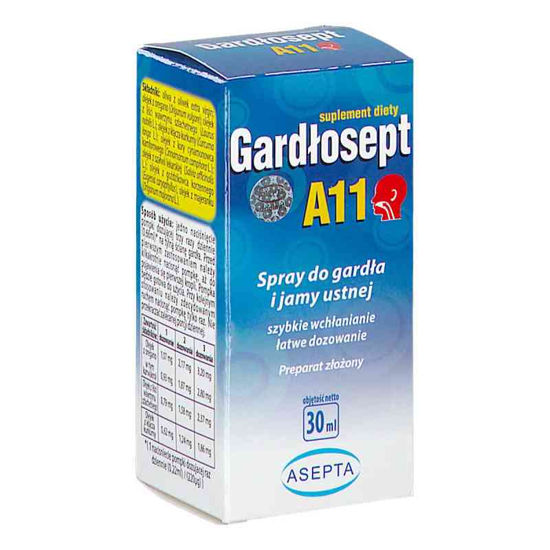 Gardłosept A11 spray 30 ml od ASEPTA SP. Z O.O. PZN 08304388
