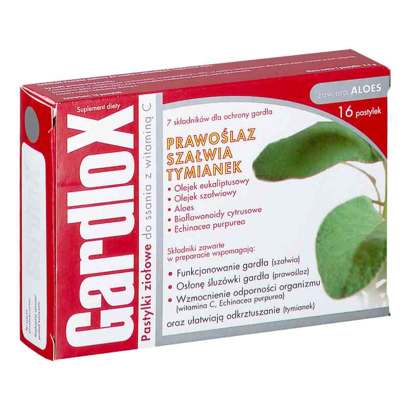 Gardlox Prawoślaz Szałwia Tymianek Pastyl. zioł.z  16 tabl. od S-LAB SP. Z O. O. PZN 08301233
