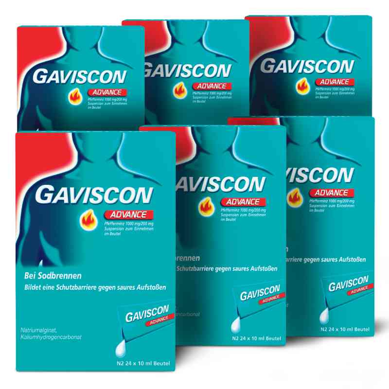 GAVISCON Advance Pfefferminz saszetki 6x24x10 ml od  PZN 08100023