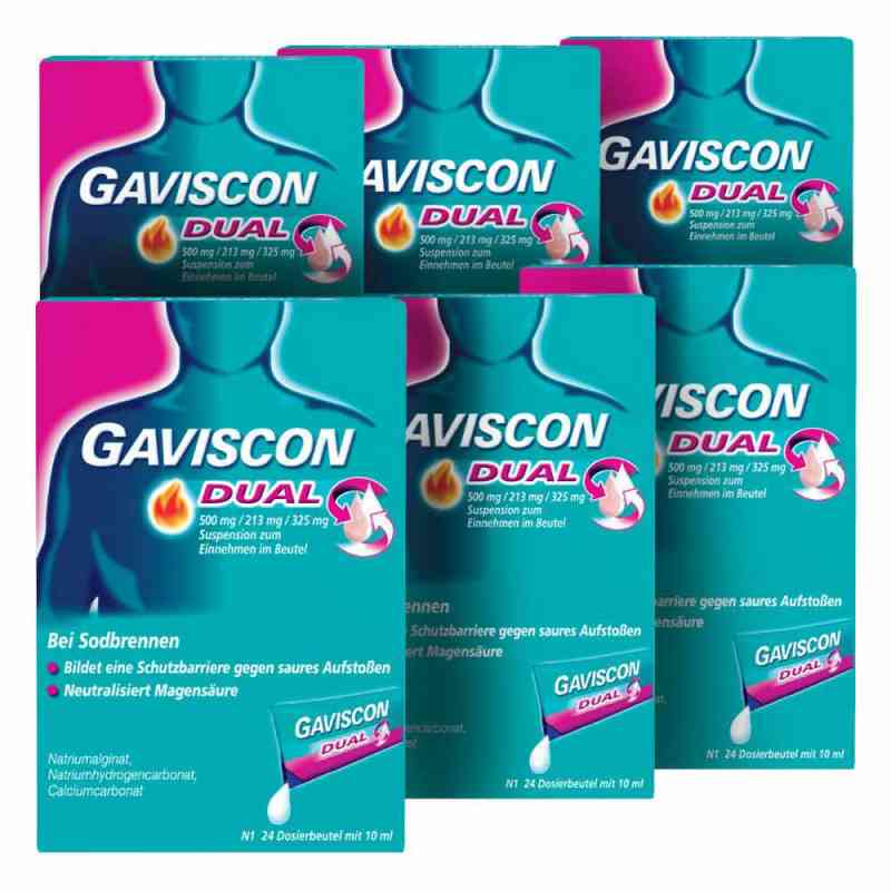 GAVISCON Dual 500 mg, 213 mg, 325 mg saszetki 6x24x10 ml od Reckitt Benckiser Deutschland GmbH PZN 08100016