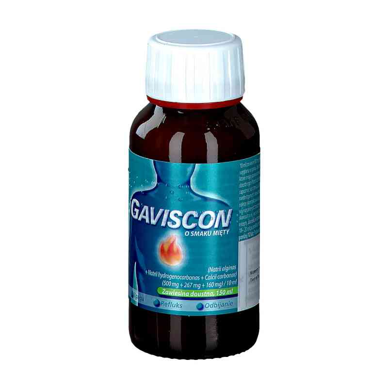 Gaviscon o smaku mięty zawiesina doustna 150 ml od RECKITT BANCKISER HEALTH CARE INTERNATIONAL PZN 08300369