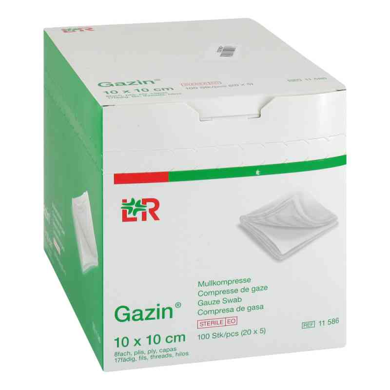 Gazin Mullkompresse 8fach 10x10cm steril 20X5 szt. od Lohmann & Rauscher GmbH & Co.KG PZN 01561031