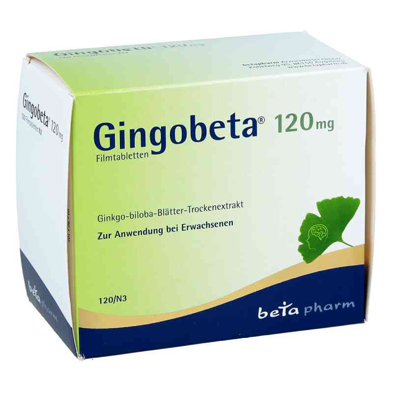 Gingobeta 120 mg tabletki powlekane 120 szt. od betapharm Arzneimittel GmbH PZN 12461686