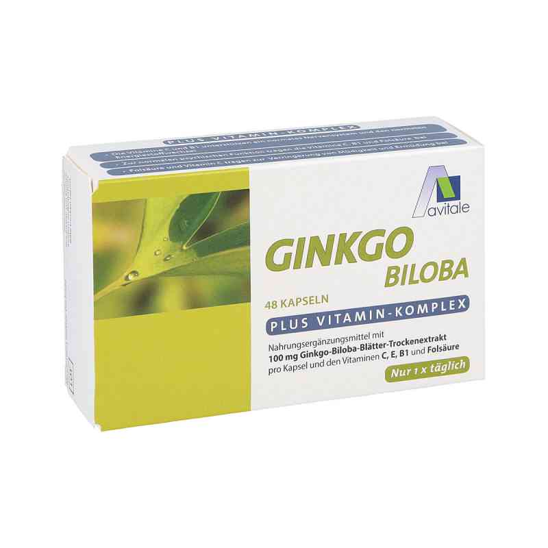 Ginkgo 100 mg kapsułki + wit. B1, C + E 48 szt. od Avitale GmbH PZN 02909329