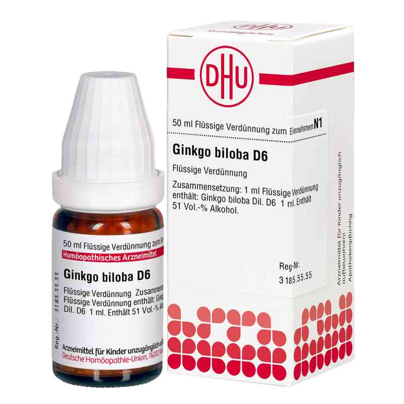 Ginkgo Biloba D 6 Dil. 50 ml od DHU-Arzneimittel GmbH & Co. KG PZN 02899312