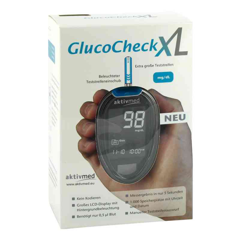 Gluco Check Xl Blutzuckermess Set mg/dl 1 szt. od Aktivmed GmbH PZN 07543502