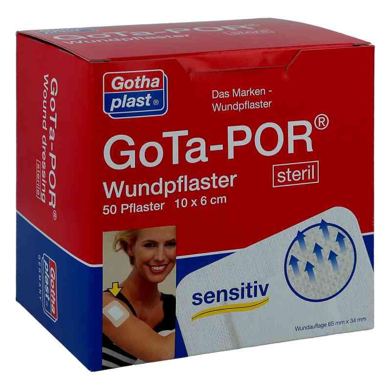Gota-por sterylny plaster na rany 60x100 mm 50 szt. od Gothaplast GmbH PZN 04473592