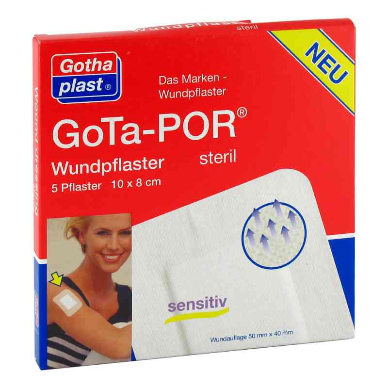 Gota-por Sterylny plaster na rany 80x100 mm 5 szt. od Gothaplast GmbH PZN 04473617