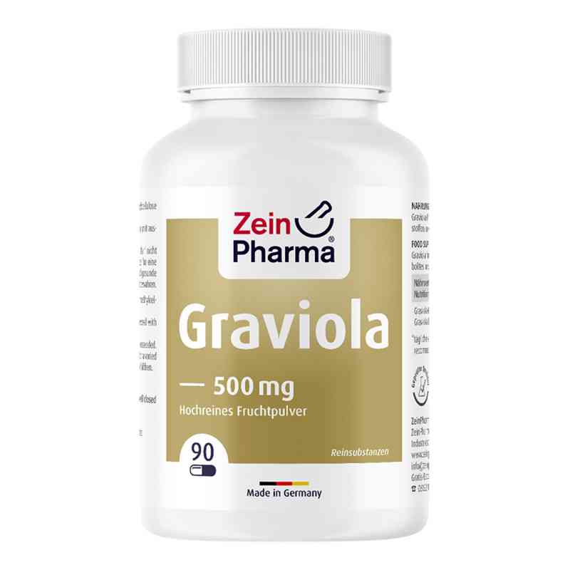 Graviola Kapseln 500 mg/Kap.reines Blattpulv.peru 90 szt. od Zein Pharma - Germany GmbH PZN 10326004