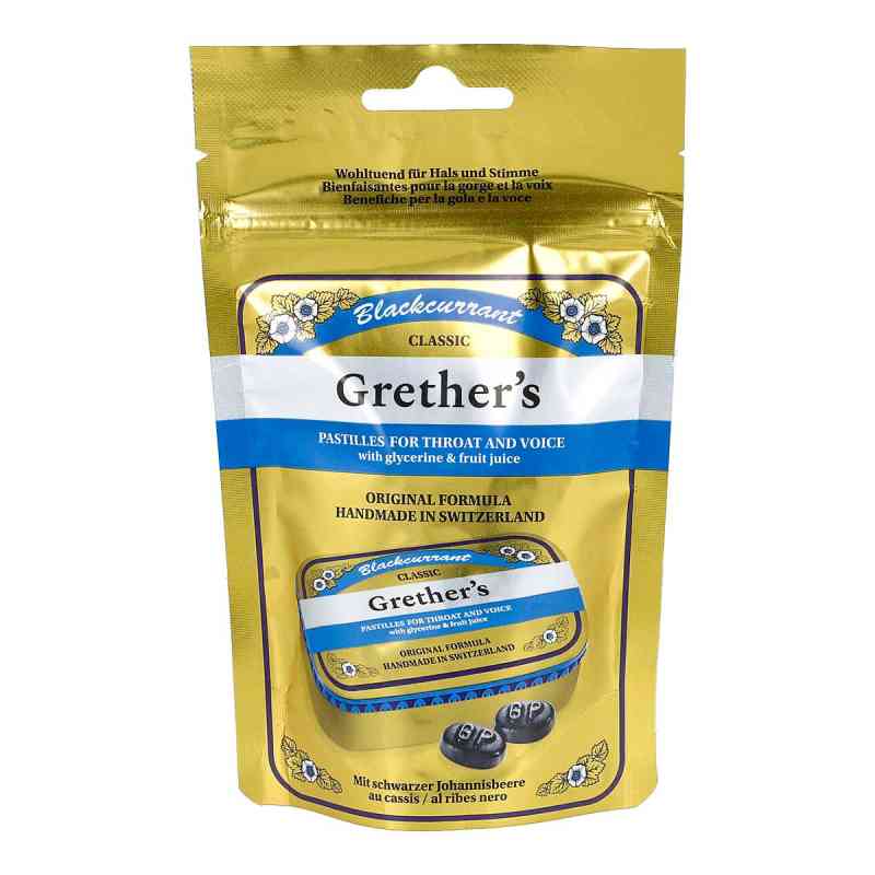 Grethers Blackcurrant Gold Zh.past.beutel Refill 110 g od Hager Pharma GmbH PZN 19145592
