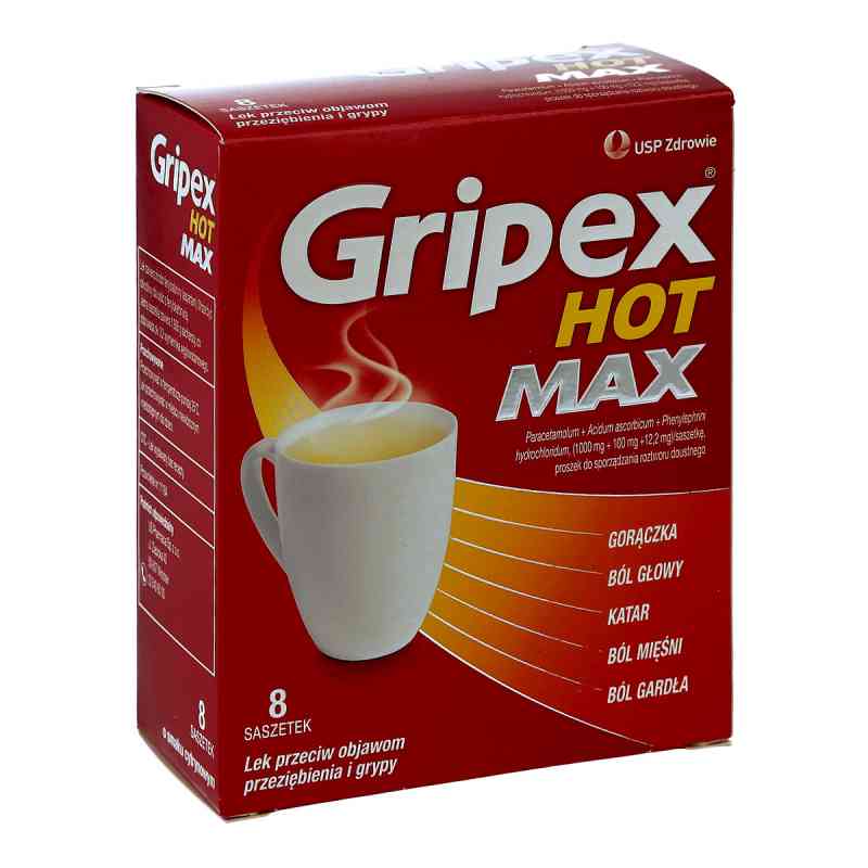 Gripex Hot Max saszetki 8  od US PHARMACIA SP. Z O.O. PZN 08300609
