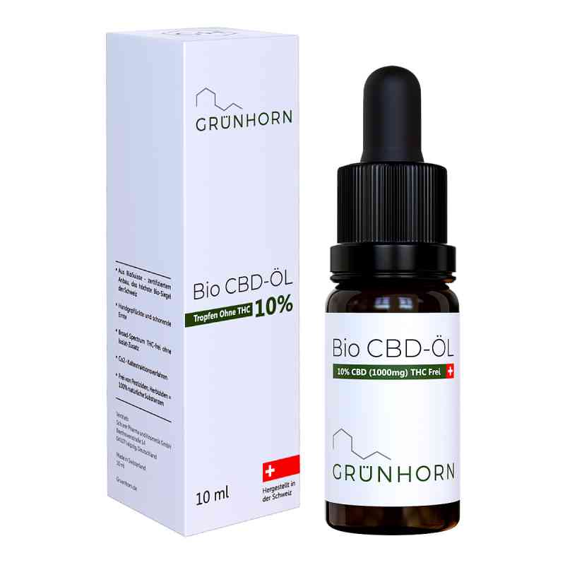 Grünhorn Bio Cbd-öl 10% 10 ml od apo.com Group GmbH PZN 16528200