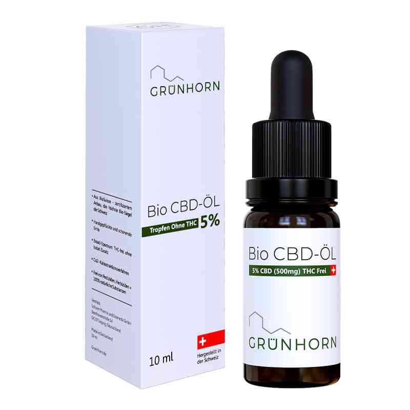 Grünhorn Bio Cbd-öl 5% 10 ml od Apologistics GmbH PZN 16528186
