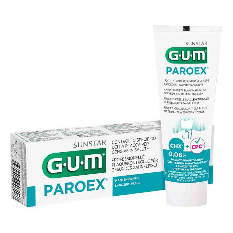 Gum Paroex Chlorhexidin 0,06% pasta do zębów 75 ml od Sunstar Deutschland GmbH PZN 00196285