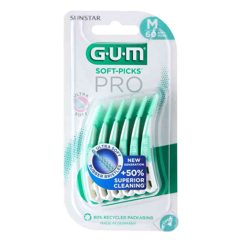 GUM SOFT-PICKS PRO Szczoteczki międzyzębowe Medium 60 szt. od Sunstar Deutschland GmbH PZN 18468353