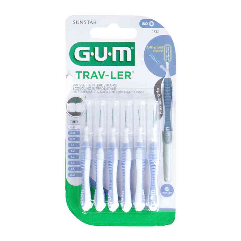 GUM TRAV-LER® 0,6 mm jasnoniebieski (Świeca) 6 szt. od Sunstar Deutschland GmbH PZN 11348114
