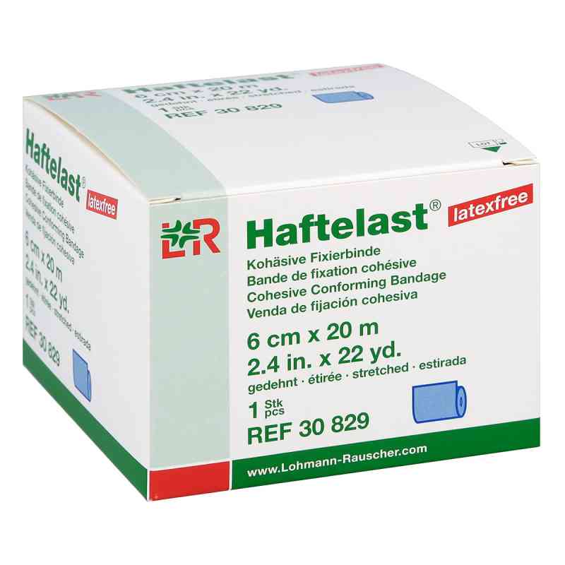 Haftelast Fixierbinde kohäs.latexfrei 6 cmx20 m blau 1 szt. od Lohmann & Rauscher GmbH & Co.KG PZN 08817255