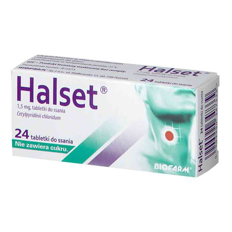 Halset 1,5 mg tabletki do ssania 24 tabl. od BIOFARM SP.Z O.O. PZN 08300874