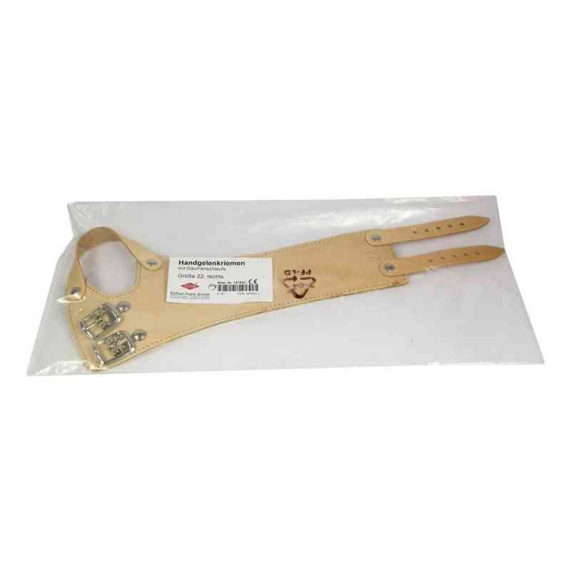 Handgelenkriemen 22 Leder rechts 2 Schn. gef. 1 szt. od Büttner-Frank GmbH PZN 03230315
