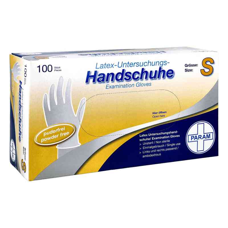 Handschuhe Einmal Latex puderfrei S 100 szt. od Param GmbH PZN 00990244