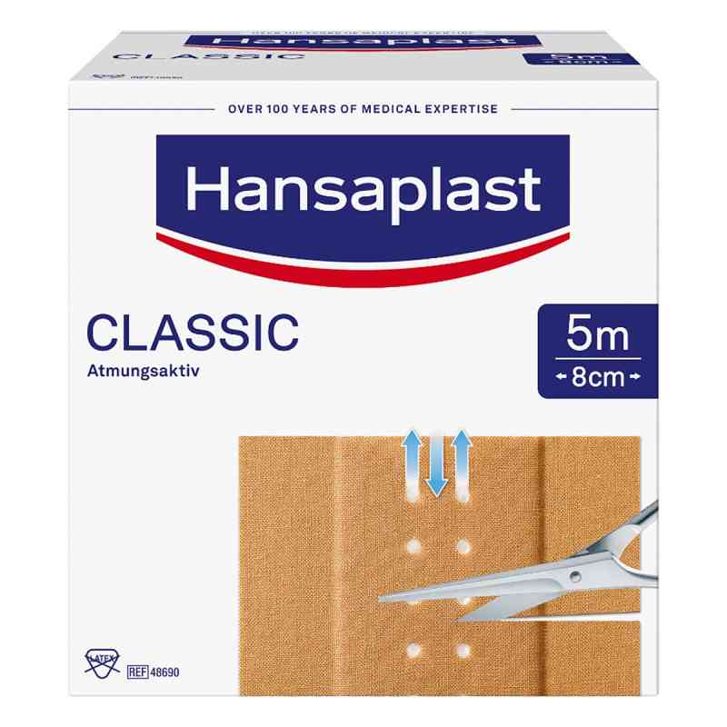 Hansaplast Classic Pflaster 5mx8cm plaster 1 szt. od Beiersdorf AG PZN 07577582