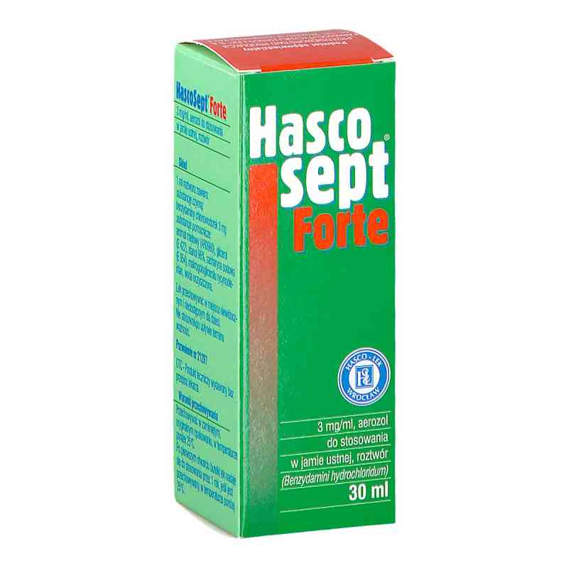 Hascosept Forte aerozol 30 ml od PRZEDSIĘBIORSTWO PRODUKCJI FARMACEUTYCZNEJ HASCO-L PZN 08302403