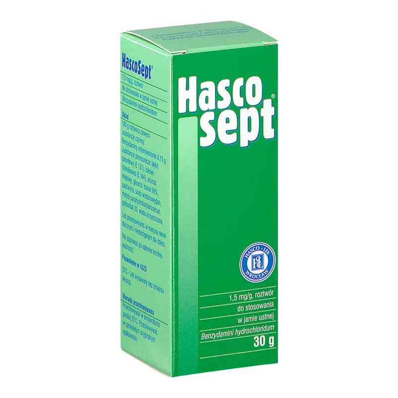 Hascosept roztwór 30 g od PRZEDSIĘBIORSTWO PRODUKCJI FARMACEUTYCZNEJ HASCO-L PZN 08301801