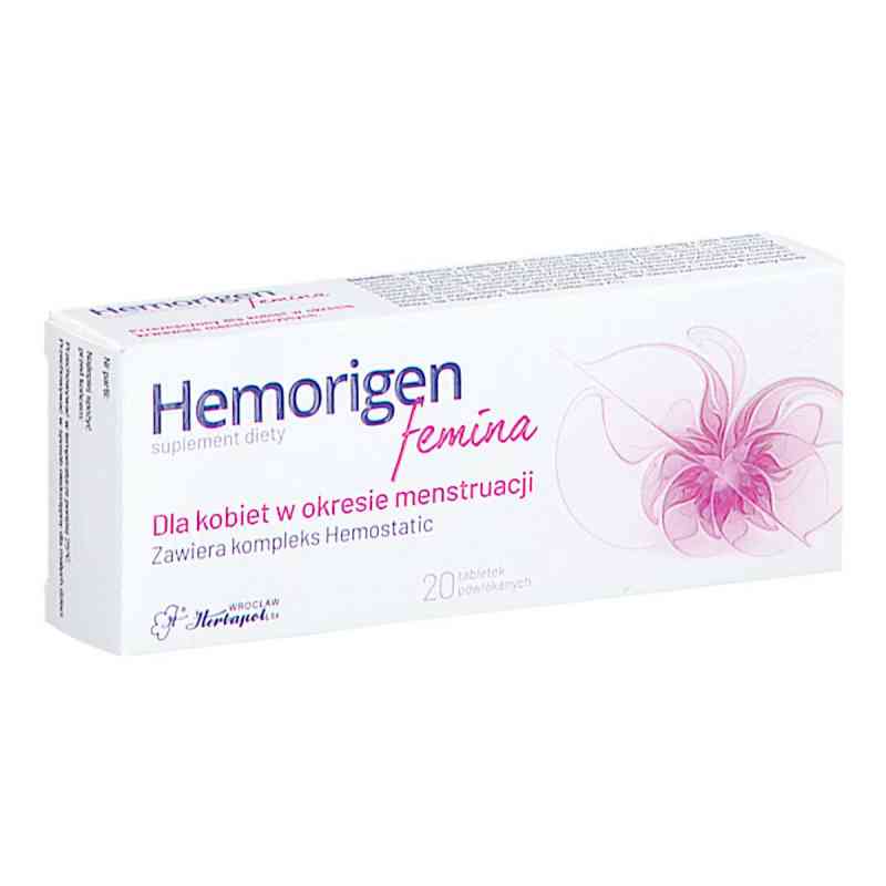 Hemorigen femina tabletki powlekane 20 tabl. od WROCŁAWSKIE ZAKŁ. ZIELARSKIE 