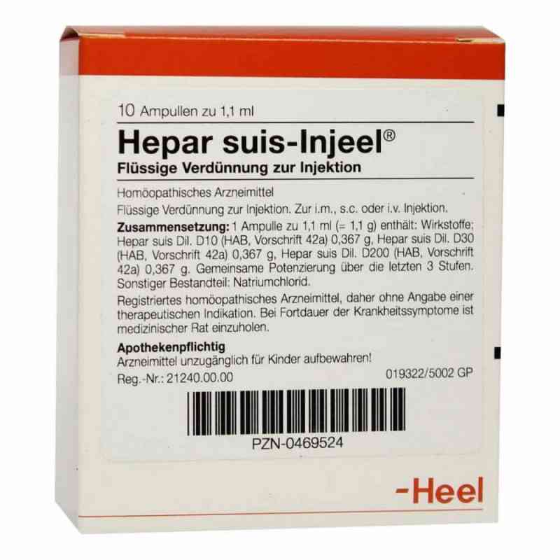 Hepar Suis Injeele 10 szt. od Biologische Heilmittel Heel GmbH PZN 00469524