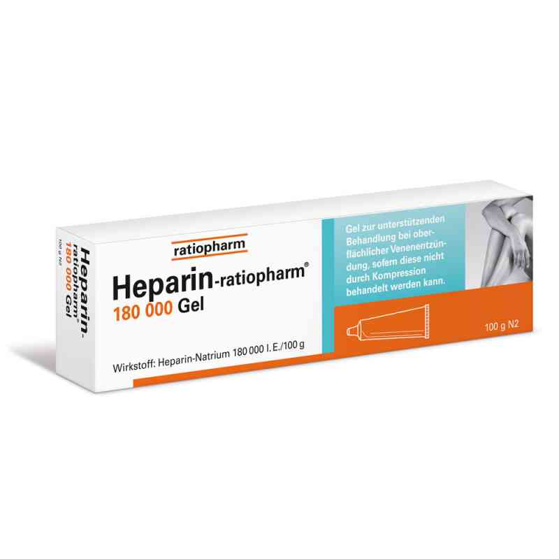 Heparin Ratiopharm 180000 żel 100 g od ratiopharm GmbH PZN 03892335
