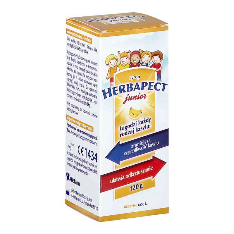 Herbapect Junior bananowy syrop 120 g od AFLOFARM FARMACJA POLSKA SP. Z O.O. PZN 08302921