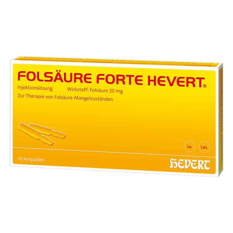 Hevert forte ampułki z kwasem foliowym 10X2 ml od Hevert Arzneimittel GmbH & Co. K PZN 04907004