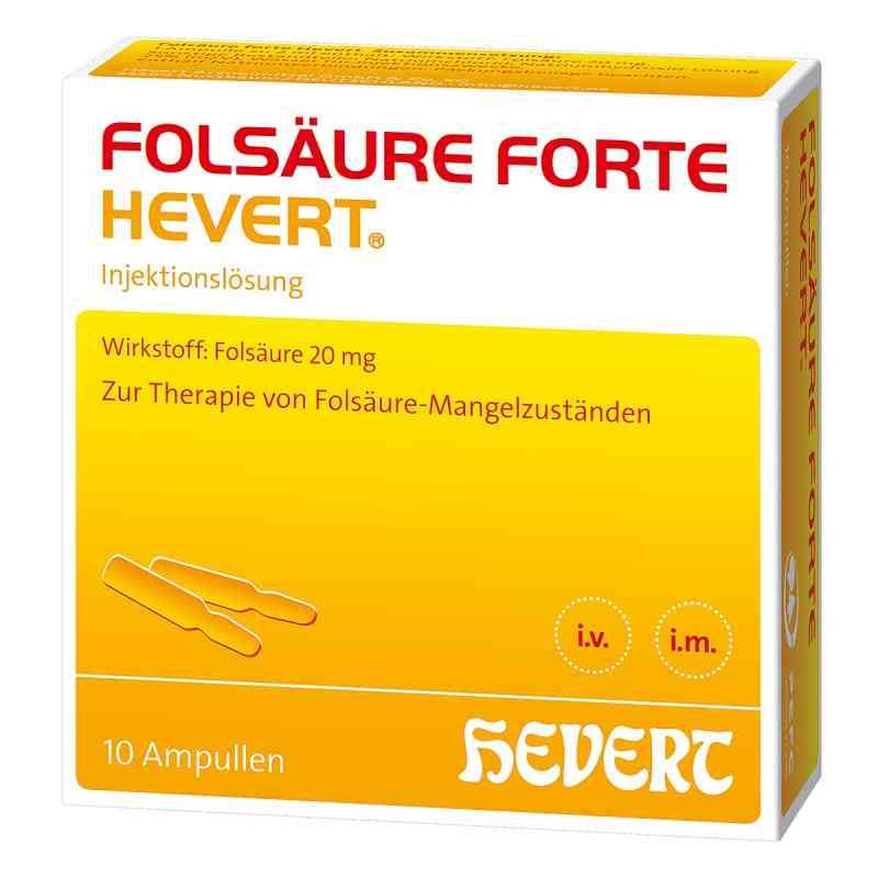 Hevert forte ampułki z kwasem foliowym 10X2 ml od Hevert-Arzneimittel GmbH & Co. K PZN 04907004