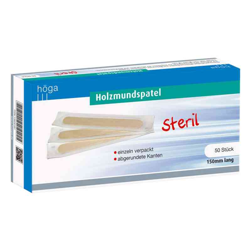 Holzmundspatel steril 150 mm lang einzeln verpackt 50 szt. od Höga-Pharm GmbH PZN 13928181