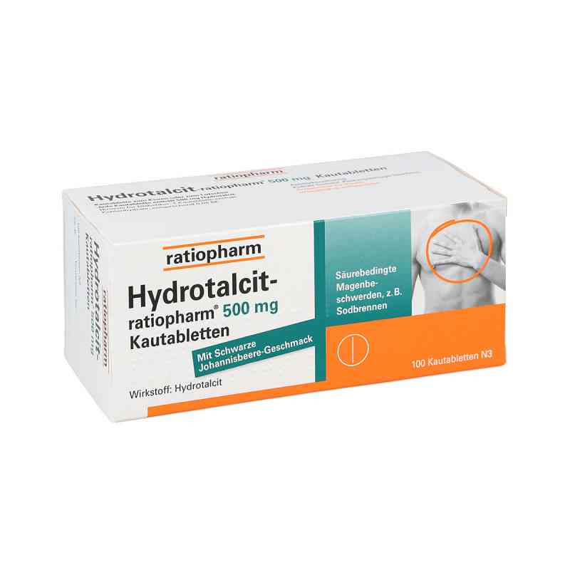 Hydrotalcit ratiopharm 500 mg Kautabl. 100 szt. od ratiopharm GmbH PZN 07106026