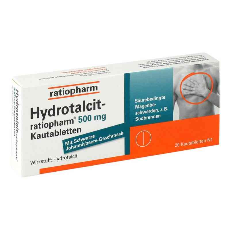 Hydrotalcit ratiopharm 500 mg Kautabl. 20 szt. od ratiopharm GmbH PZN 07105995